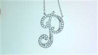 Halskette Venerio Dame Alfabeto in Silber Zirconia P CORSIVO ZIRC AG - P CORSIVO ZIRC AG